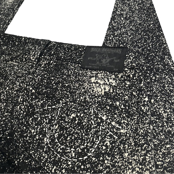 TRUE RELIGION women's stella low rise cosmic splatter skinny jeans, size 24". - Picture 6 of 8